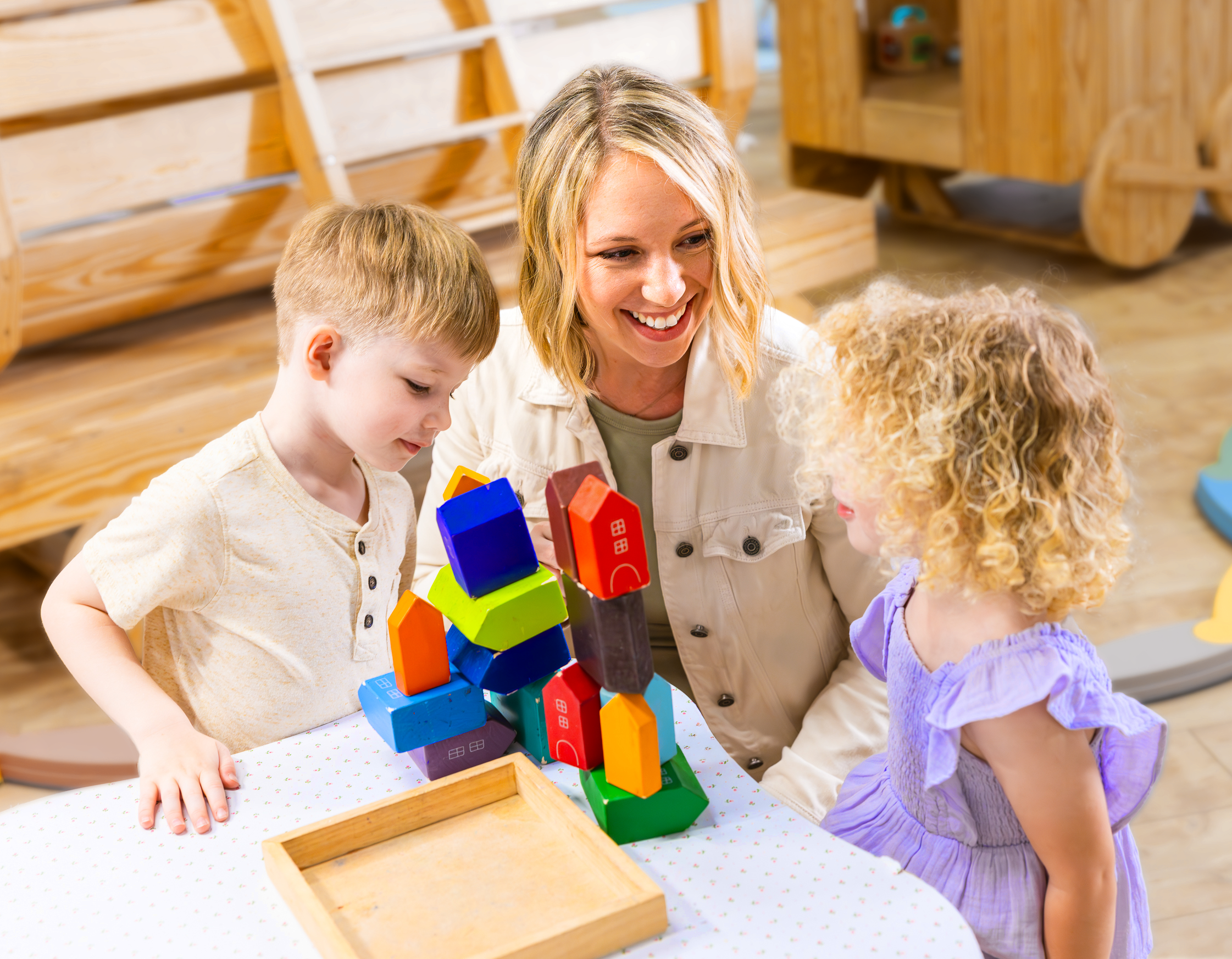 Cloudbound family playing with toys